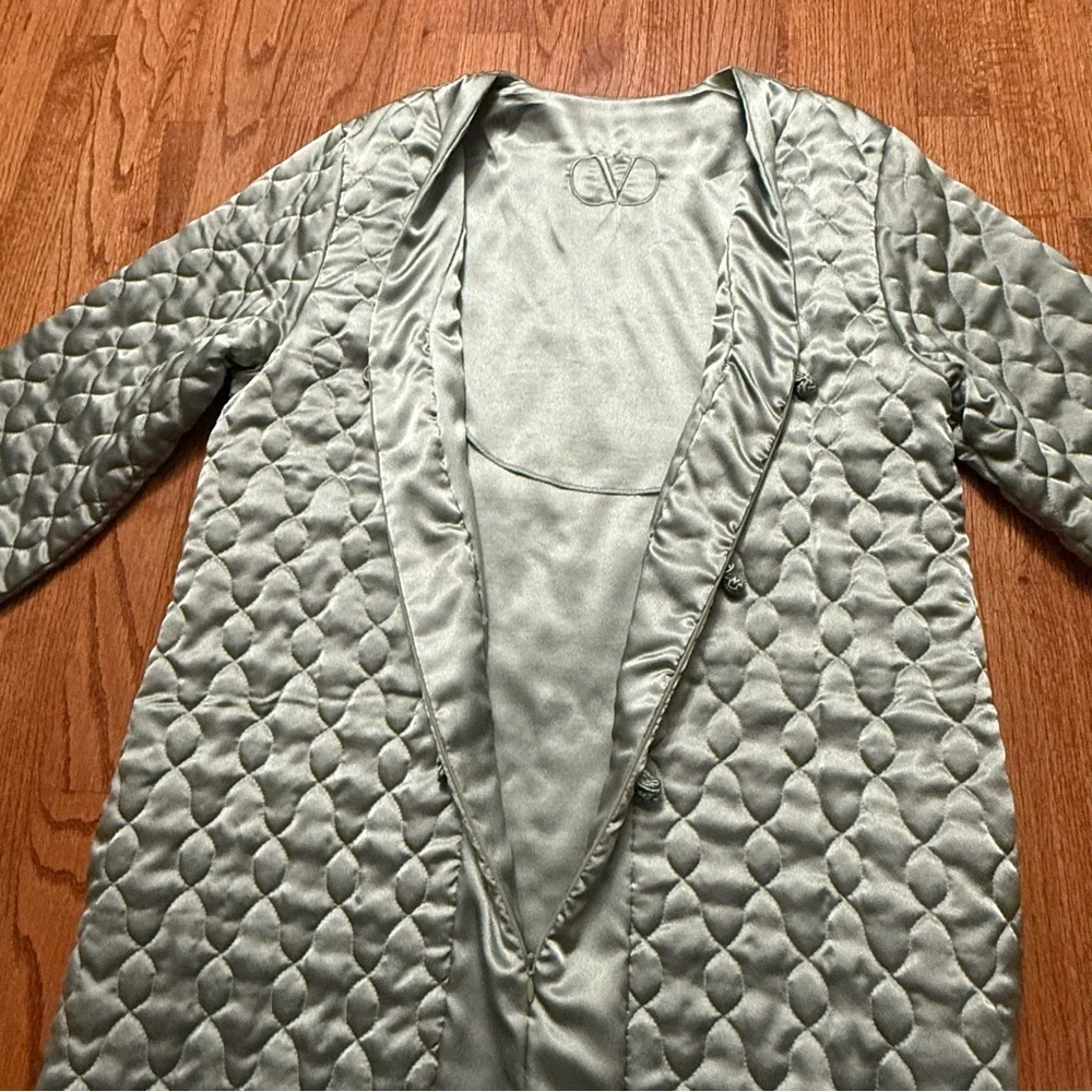 Valentino Íntimo quilted long robe side M - Picture 8 of 14
